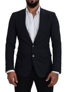 DOLCE & GABBANA Blazer Taormina Blue Cotton Formal Coat IT46/US36/S RRP 1940usd - Picture 1 of 13
