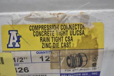 ARLINGTON INDUSTRIES 826 2-1/2" RIGID COMPRESSION CONNECTOR (1 EACH) - Image 1 of 4