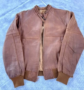 Men’s Imperial English Tan Leather  Jacket Size 42 Large - Picture 1 of 11