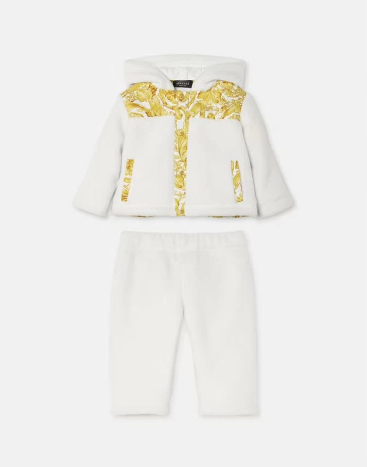 Versace BAROCCO BEBÉ POLAR SUDADERA CON CAPUCHA CONJUNTO Foto 1 de 3