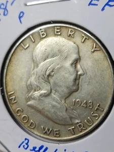 1948-P 50C Franklin Half Dollar. - Picture 1 of 5