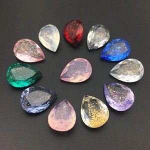 Droplet Pointback Acrylic Crystal Rhinestone Garments Resin Rhinestones 10-20pcs - Picture 1 of 27