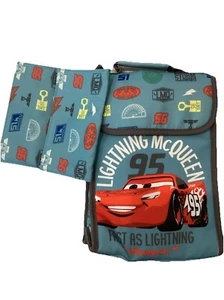 Disney CARS Lightning McQueen Lunch Tote Blue BRAND NEW WITH TAGS - Picture 1 of 11