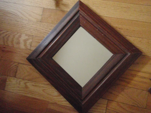 Home Interior wall decor square wood frame mirror Cover