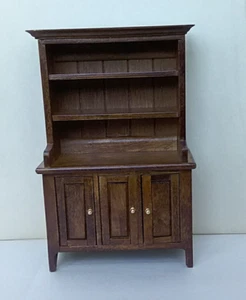 Casa de Muñecas Miniatura Comedor Cocina Madera Teñida de Nogal Cabaña Escala 1:12 - Imagen 1 de 4