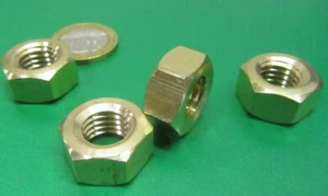 Brass Metric Hex Nut, DIN 934, RH, M12 x 1.75 mm x 10mm Height, 10 Pcs - Picture 1 of 10