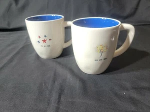 SET OF 2 Rae Dunn Artisan Collection 16 OZ 2018 Fourth of July Mug Cup July 4th - Picture 1 of 7