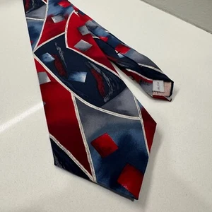 VINTAGE Pierre Cardin Tie Abstract Necktie Neckwear Adult Geometric Silk USA - Picture 1 of 8