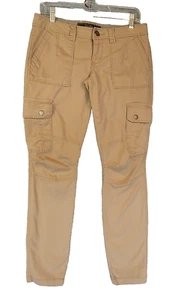 Jessica Simpson Womens Tan/Beige Light Distress Cargo Pants Low Rise Size 28 - Picture 1 of 10