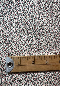Fabric Red, White, Beige 2 Yards - Picture 1 of 1