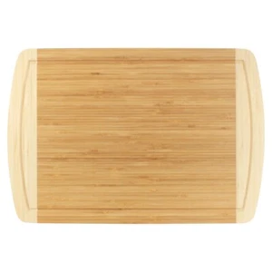 Premium Bamboo Two-Toned Cutting Boards - Grooved/Flat - 17.25" x 11.75" x 0.75" - Picture 1 of 14