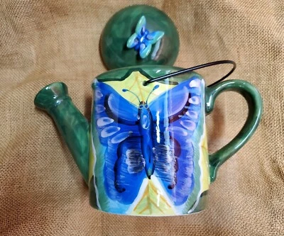 Tetera cerámica MARIPOSA SERVICIO DE TÉ VUELO GRATIS COLECCIÓN NUEVA Foto 1 de 4