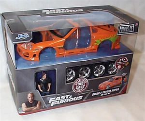 Fast & Furious Brian & Toyota Supra Orange 1-24 Model Kit Jada 30699 RBBB - Picture 1 of 1