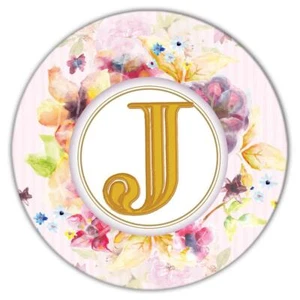 Gift Coaster : Monogram Letter J Name Initial Alphabet ABC - Imagen 1 de 10