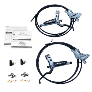 TRP DH-R EVO HD-M846 Hydraulic Disc Brake Set 4-Piston Caliper (F+R) , Silver - Picture 1 of 7