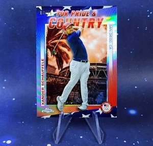 Xander Schauffele /76 2024 Topps Chrome Olympic Team USA Golf US Flag Refractor - Picture 1 of 14