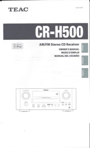 TEAC Bedienungsanleitung user manual owners manual  für CR- H 500 Copy - Bild 1 von 1