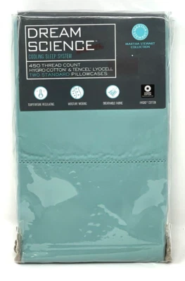 Funda de almohada Dream Science Martha Stewart 450 TC Hygro Algodón Tencel PAR ESTÁNDAR Foto 1 de 4