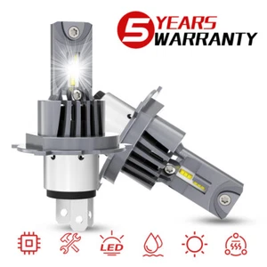 9003 H4 10000K LED Headlight High Low Beam White Light Bulbs 80W Conversion Kit - Picture 1 of 12