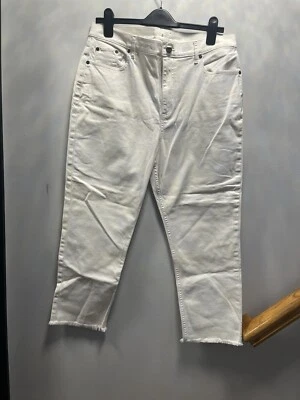 Jeans blancos cortos rectos cintura alta Lou& gris talla 33  Foto 1 de 4