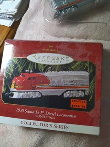 Hallmark 1997 keepsake ornament 1950 santa fe F3 diesel locomotive LIONEL train - Picture 1 of 3