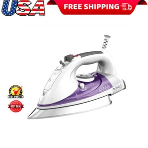 Steam Iron Anti-Drip Variable Steam w/ Stainless Steel Soleplate Extra-Long Cord - Picture 1 of 11