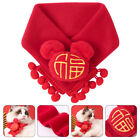  Red Flannel Cat Scarf Pet Grooming Costume Dog Christmas Handkerchief