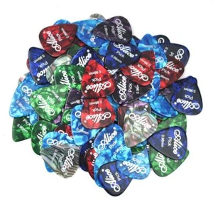 100Pcs Alice Medium 0.96mm Celluloid Guitar Picks Plectrums For Acoustic Guitar - Picture 1 of 3