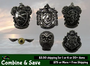 Harry Potter Pewter Pins Universal Lanyard Slytherin Golden Snitch JK Rowling - Picture 1 of 25