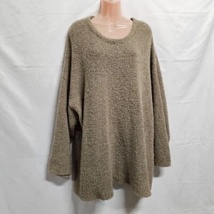 Maglione pullover J Jill Purejill scollo a scoop ciniglia donna taglia 3X marrone - Foto 1 di 12