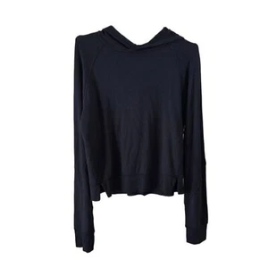 All in Motion Black Long Sleeve Hooded Light Activewear Top - Bild 1 von 3