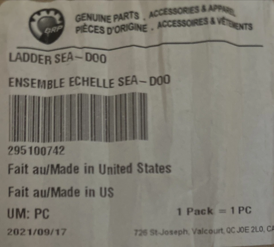 Genuine Sea Doo Step Down Ladder 295100742 New - Image 1 of 1