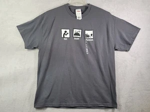 TENNESSEE RIVER Eat Sleep Exercise Logo Charcoal Gray T-Shirt mens Size XL - Picture 1 of 8