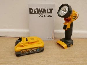 DeWalt DCL040 18v LED Swivel Worklight pocket Torch + DCBP518 5 ah powerstack - Picture 1 of 5