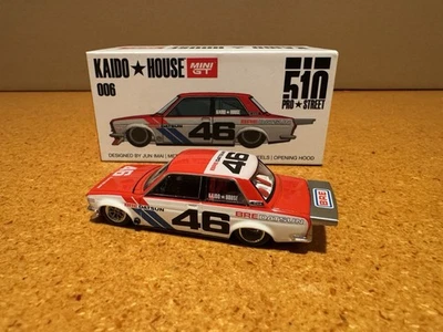 Kaido House Mini GT Datsun 510 Pro Street BRE #46 Version 2 006 White 1:64 - Image 1 of 4