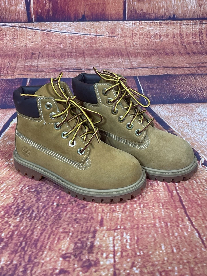 BOTA IMPERMEABLE TIMBERLAND PREMIUM 6" NIÑO PEQUEÑO TALLA 10 TRIGO NOBUCK #12809 Foto 1 de 4