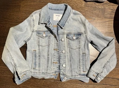 Chaqueta de mezclilla azul marino antigua para niñas talla M 8 Foto 1 de 4