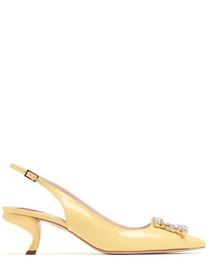 Roger Vivier - 55mm Virgule patent leather pumps - Yellow Foto 1 de 4