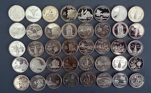 40 (Roll) Clad Proof Washington & State Quarters 25c -- No Reserve - Picture 1 of 2