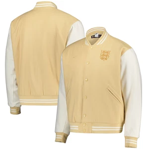 England Football Nike Beige Varsity Jacket - Size Large - Picture 1 of 6