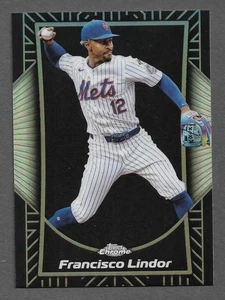 Estuche para tarjetas de béisbol cromado Topps 2025 #SE-8 Francisco Lindor Shadow grabado Hit - Imagen 1 de 2