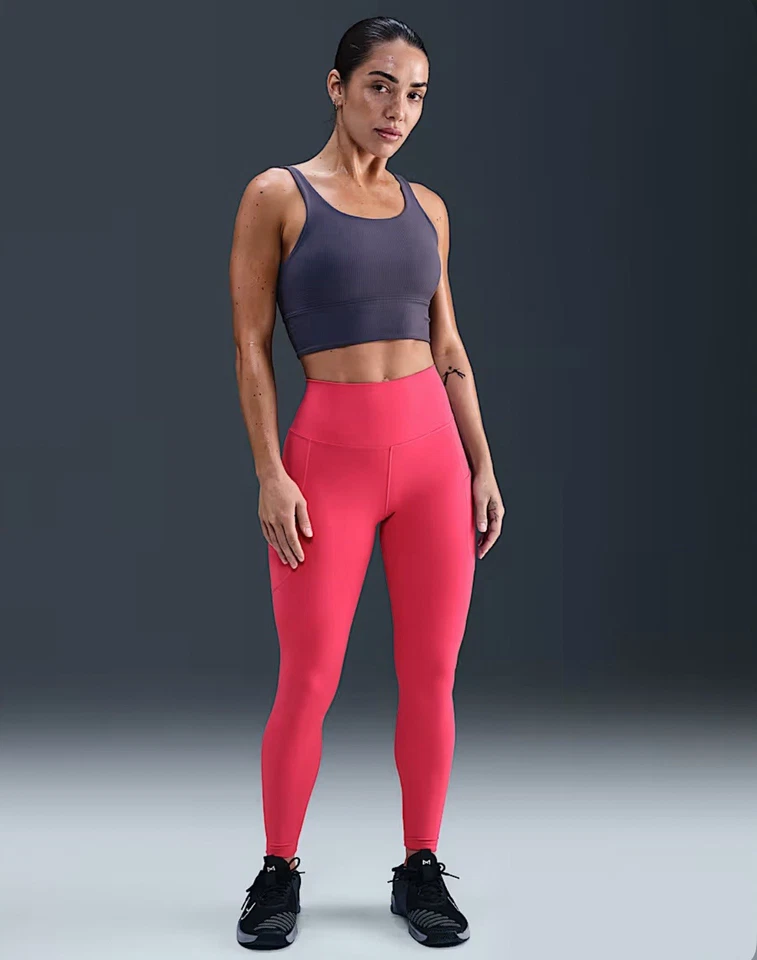 NIKE ONE DRI FIT WOMENS HIGH WAISTED 7/8 LEGGINGS PINK FN3241629 Size Small