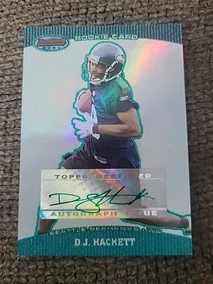 DJ HACKETT 2004 BOWMANS BEST ROOKIE AUTO "GREEN INK" #D /499 SEAHAWKS 🔥🔥 - Image 1 of 2