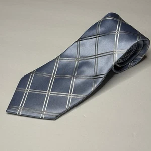 Donald J. Trump Tie Signature Collection Silk Neck Tie Plaid Light Blue 60” X 4” - Picture 1 of 6