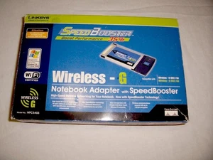 LOT#723 LINKSYS NOTEBOOK ADPTER WIRELESS G WITH SPEED BOOSTER - NEAR PERFECT! - Afbeelding 1 van 4