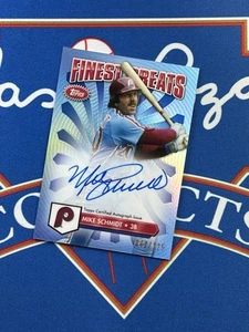 2014 Topps Finest - Mike Schmidt Finest Greats Blue Ref Color Match Auto #/125 - Picture 1 of 2