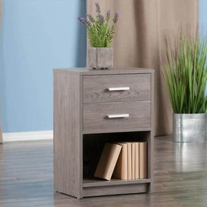 Molina 15.75 in. W Ash Gray Nightstand Accent Table - Picture 1 of 9