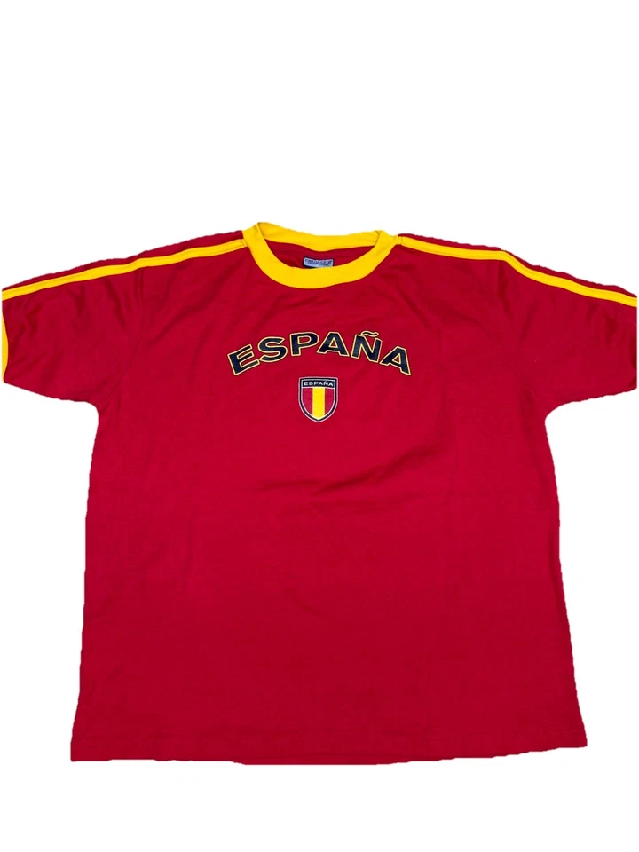 Vintage Espana Spain Football Red Ringer Tee Size XL - Image 1 of 4