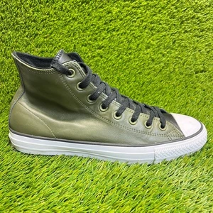 Converse Chuck Taylor All Star Leather Mens Size 9 Green Athletic Shoes Sneakers - Picture 1 of 10