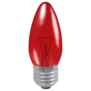 Crompton 40w E27 ES Red Fireglow Incandescent Candle bulbs - Pack of 2 - Picture 1 of 13